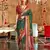 Elora Soft Silk Printed Patola Saree For Women (Green)