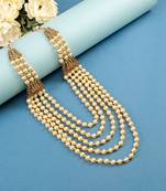   pearl beads dulha groom sherwani mala for   for wedding | layered mala | perfect for groom