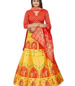 YELLOW BROCADE FABRIC