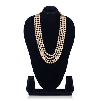   pearl beads dulha groom sherwani mala for   for wedding | layered mala | perfect for groom 3