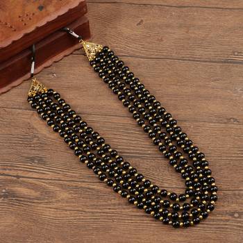   pearl beads dulha groom sherwani mala for   for wedding | layered mala | perfect for groom 1
