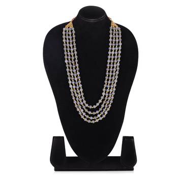   pearl beads dulha groom sherwani mala for   for wedding | layered mala | perfect for groom 3