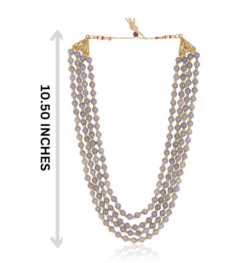   pearl beads dulha groom sherwani mala for   for wedding | layered mala | perfect for groom