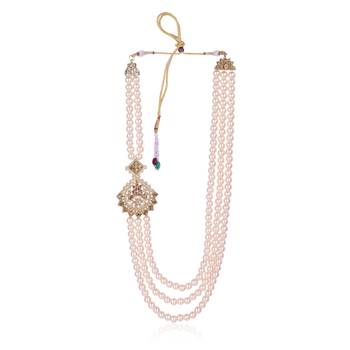   pearl beads dulha groom sherwani mala for   for wedding | layered mala | perfect for groom 2