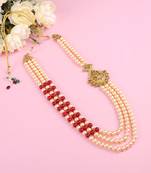   pearl beads dulha groom sherwani mala for   for wedding | layered mala | perfect for groom