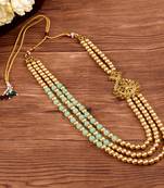   pearl beads dulha groom sherwani mala for   for wedding | layered mala | perfect for groom