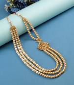   pearl beads dulha groom sherwani mala for   for wedding | layered mala | perfect for groom