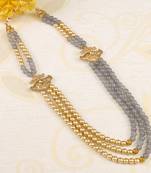   pearl beads dulha groom sherwani mala for   for wedding | layered mala | perfect for groom