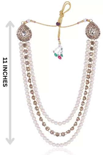   pearl beads dulha groom sherwani mala for   for wedding | layered mala | perfect for groom