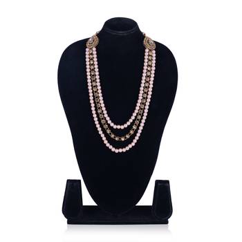   pearl beads dulha groom sherwani mala for   for wedding | layered mala | perfect for groom 3