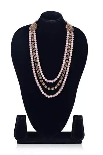   pearl beads dulha groom sherwani mala for   for wedding | layered mala | perfect for groom