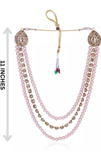   pearl beads dulha groom sherwani mala for   for wedding | layered mala | perfect for groom