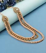   pearl beads dulha groom sherwani mala for   for wedding | layered mala | perfect for groom