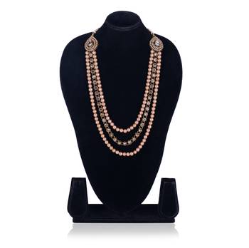   pearl beads dulha groom sherwani mala for   for wedding | layered mala | perfect for groom 3
