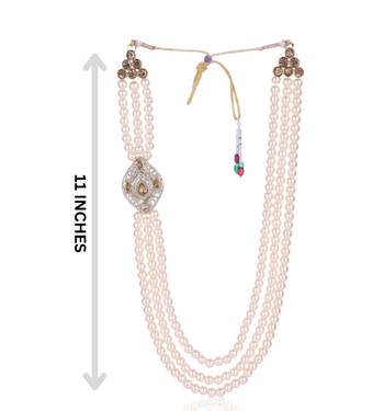  pearl beads dulha groom sherwani mala for   for wedding | layered mala | perfect for groom 4