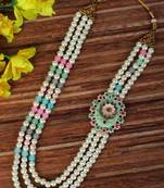   pearl beads dulha groom sherwani mala for   for wedding | layered mala | perfect for groom