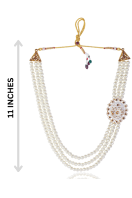   pearl beads dulha groom sherwani mala for   for wedding | layered mala | perfect for groom 4