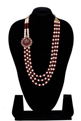   pearl beads dulha groom sherwani mala for   for wedding | layered mala | perfect for groom 4