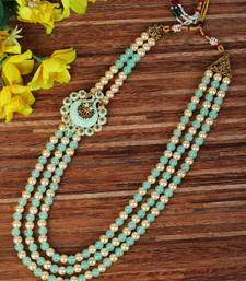   pearl beads dulha groom sherwani mala for   for wedding | layered mala | perfect for groom