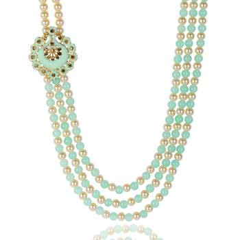   pearl beads dulha groom sherwani mala for   for wedding | layered mala | perfect for groom 3