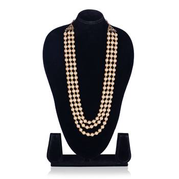   pearl beads dulha groom sherwani mala for   for wedding | layered mala | perfect for groom 3