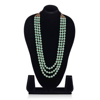   pearl beads dulha groom sherwani mala for   for wedding | layered mala | perfect for groom 3