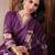 women purple rayon blend floral printed straight kurta trouser with dupatta