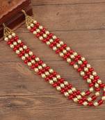   pearl beads dulha groom sherwani mala for   for wedding | layered mala | perfect for groom