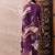 women purple rayon blend floral printed straight kurta trouser with dupatta
