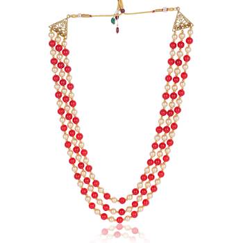   pearl beads dulha groom sherwani mala for   for wedding | layered mala | perfect for groom 2