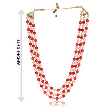   pearl beads dulha groom sherwani mala for   for wedding | layered mala | perfect for groom 4