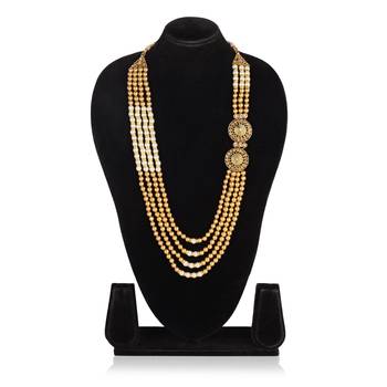   pearl beads dulha groom sherwani mala for   for wedding | layered mala | perfect for groom 3