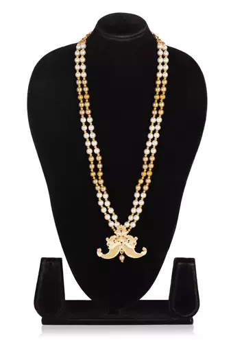   pearl beads dulha groom sherwani mala for   for wedding | layered mala | perfect for groom