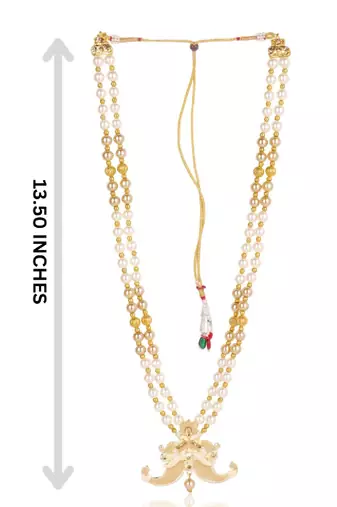   pearl beads dulha groom sherwani mala for   for wedding | layered mala | perfect for groom