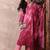 women pink rayon blend ethnic motifs printed straight kurta trouser with dupatta