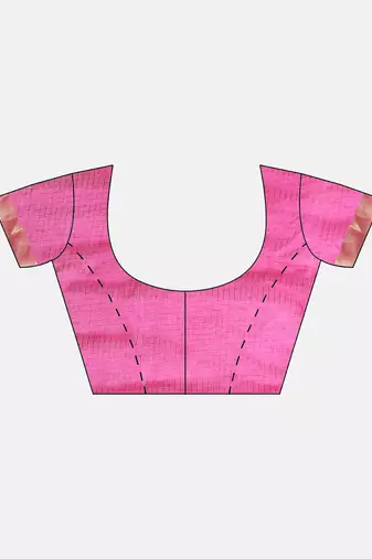 Hand Dyed Pink & Blue Bandhani Kota Silk Sustainable Saree
