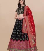 BLACK BROCADE FABRIC