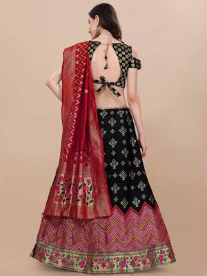 BLACK BROCADE FABRIC 3