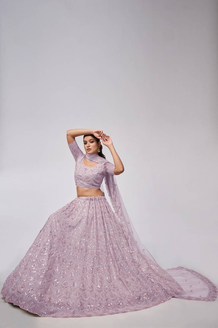 Mof EMbroidered Lehenga Choli Set With Dupatta