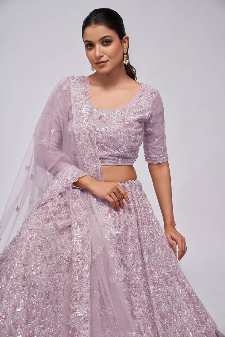 Mof EMbroidered Lehenga Choli Set With Dupatta