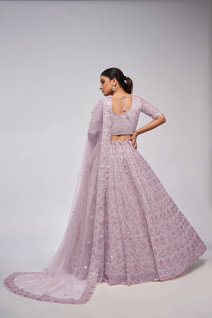 Mof EMbroidered Lehenga Choli Set With Dupatta