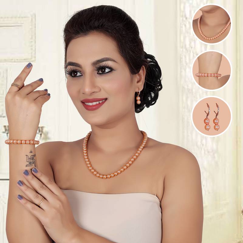  Traditional Pearl Necklace Set for Wo      Festive & Party Wear Indian Jewelry