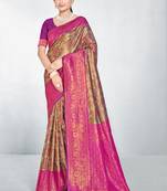 Sangam Prints Rani Silk Woven Work Traditional Saree