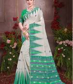 Sangam Prints Cream Cotton Woven Work Traditional Saree