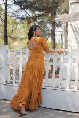 Women's designer georgette multi thread gown 2