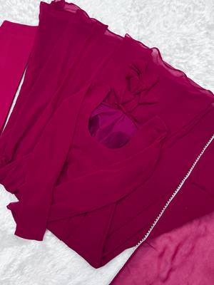 Georgette Anarkali Gown Dupatta With Pent 9
