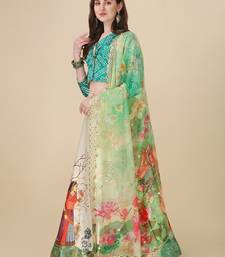 Green Digital Printed Embroidered Lehenga Choli Set With Dupatta