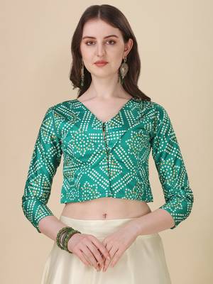 Green Digital Printed Embroidered Lehenga Choli Set With Dupatta 4