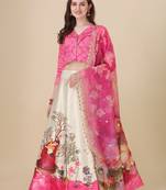 Pink Digital Printed Lehenga Choli Set With Dupatta
