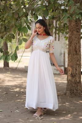 Designer georgette handwork gown 1
